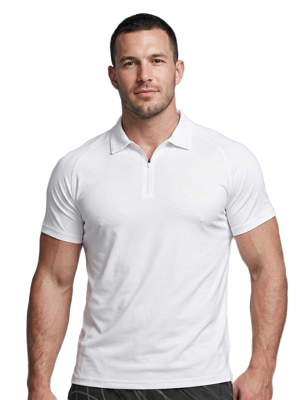 Men's Zipped Polo Shirt